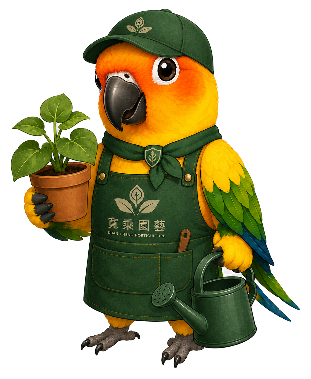 寬乘職人植業吉祥物 KOKO 金太陽鸚鵡